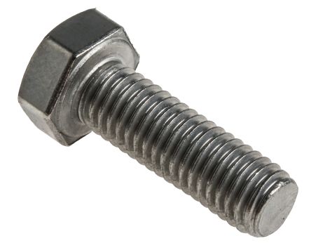 RS PRO Plain Stainless Steel Hex, Hex Bolt, M8 x 25mm