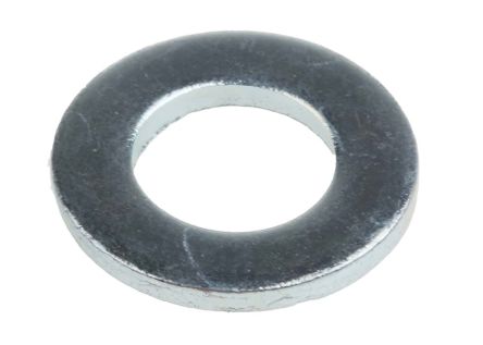 RS PRO Bright Zinc Plated Steel Plain Washer, M10