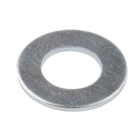 RS PRO Bright Zinc Plated Steel Plain Washer, M6, BS 4320, Outside diameter of 12.5 mm