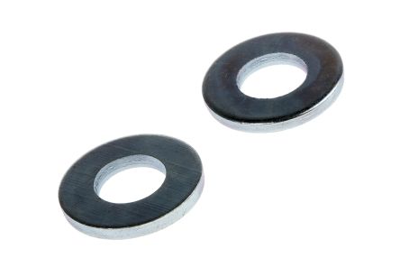 RS PRO Bright Zinc Plated Steel Plain Washer, M6, BS 4320, Outside diameter of 14 mm