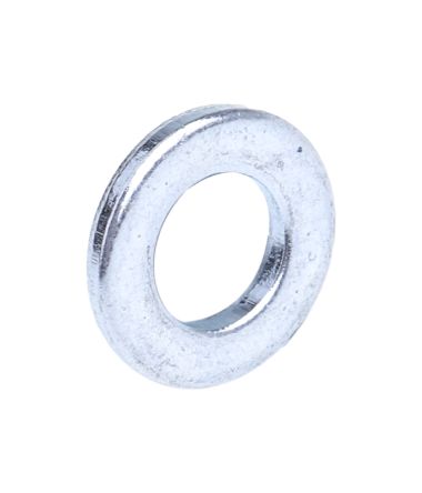RS PRO Bright Zinc Plated Steel Plain Washer, M6, DIN 125A, Outside diameter of 14 mm