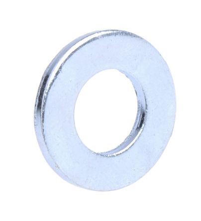 RS PRO Bright Zinc Plated Steel Plain Washer, M8, DIN 125A, Outside diameter of 16 mm