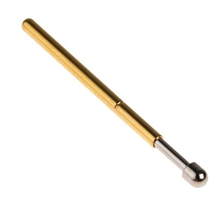 RS PRO 2.54mm Pitch Spring Test Probe with Rounded Tip, 3 A