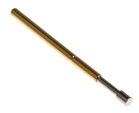 RS PRO 2.54 mm Pitch Spring Test Probe with Flat Head Tip, 3 A
