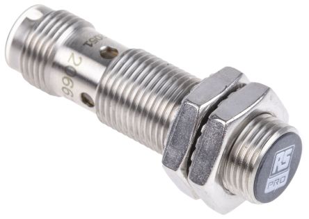 RS PRO M12 x 1 Inductive Proximity Sensor - Barrel, PNP Output, 4 mm Detection, IP68, Stainless Steel