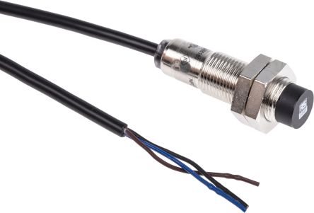 RS PRO M12 x 1 Inductive Proximity Sensor - Barrel, PNP Output, 8 mm Detection, IP68, 44mm Length