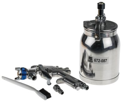 RS PRO 1/4in Air Inlet (BSP) Spray Gun, with 2 mm Tip