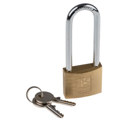 RS PRO All Weather Brass Padlock 40mm