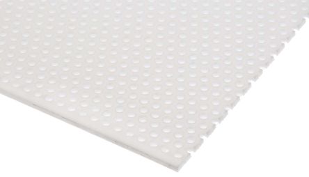 RS PRO White Plastic Sheet, 500mm x 500mm x 2mm, 3mm Hole