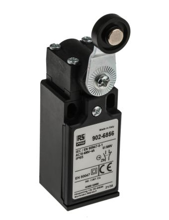 RS PRO Snap Action Roller Lever Limit Switch, NO/NC, IP65, Thermoplastic, 250V DC Max, 400V AC Max