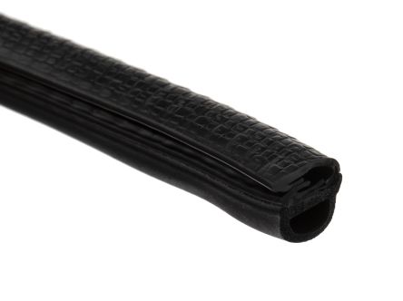 RS PRO Black PVC Edge Protection, 20m x 9.5 mm x 12mm