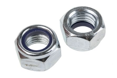 RS PRO, Zinc Plated Steel Lock Nut, M10
