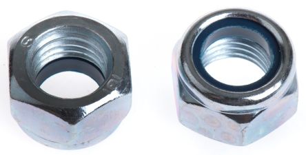 RS PRO, Bright Zinc Plated Steel Lock Nut, M16