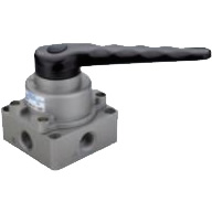 Hand-operated Valve - 4 Ports 3 Positions - [VLHM] (VLHM404) 