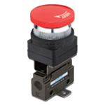 Hand-operated Valve VLM15 Series - Interlock Button Type (Horizontal Piping/Flanged-base Type) 