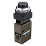 Manual valve VLM20 series round nose button type (VLM20-07-B) 