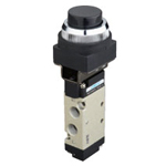 Manual valve VLM23 series round nose button type (VLM23-07-B) 