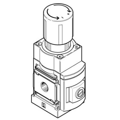 Precision Pressure Regulator, MS6 Series (MS6-LRP-1/2-D4-A8) 