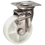 Stainless Steel Caster Swivel (With Double Stopper) JAB Type Size 130 mm (UWAJAB-130) 
