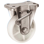 Stainless Steel Caster, Fixed (With Rotation Stopper), KABZ Type Size 130 mm (PNKABZ-130) 