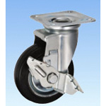 Casters for Medium Loads, Swivel (with Rotation Stopper), HJS Type, Sizes: 130 mm to 150 mm 