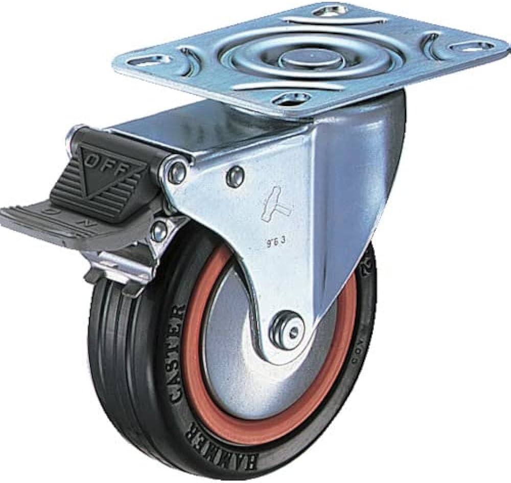 Flat Mounted Plate Type Caster 420M/415M/420MR Wheel Diameter 75-125mm