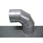 Stainless Steel Duct Fitting, 90° Section Bend