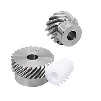 Helical Gear m1 POM White (Polyacetal) Type