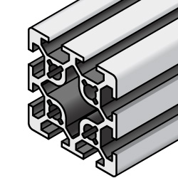 Aluminum Frame 5 Series Square 40 × 40 mm 4 Side Slots (KNFS5-4040-4000) 