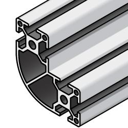 Aluminum Frame 8-90 Series/slot width 10/Shape R, 90x90x45mm