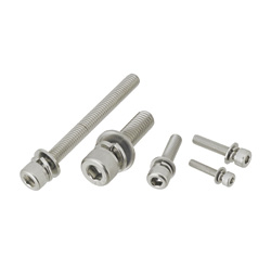 Hex Socket Head Cap Screws with Captured Washer - Standard, Material: SUS316L (SSCBAS3-10) 