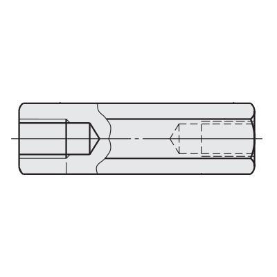 Hexagonal Posts Both Ends Tapped