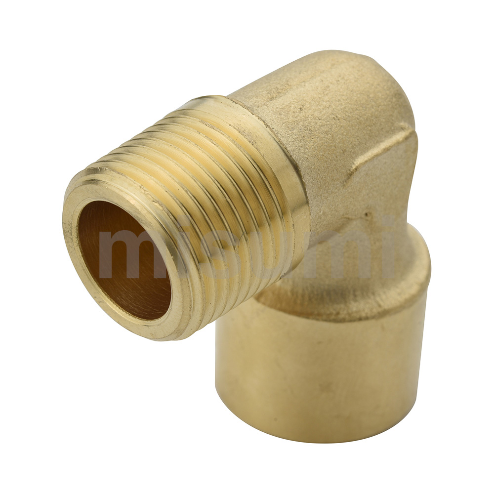 Brass Screw-In Fittings Male/Female Elbows, Equal Dia.