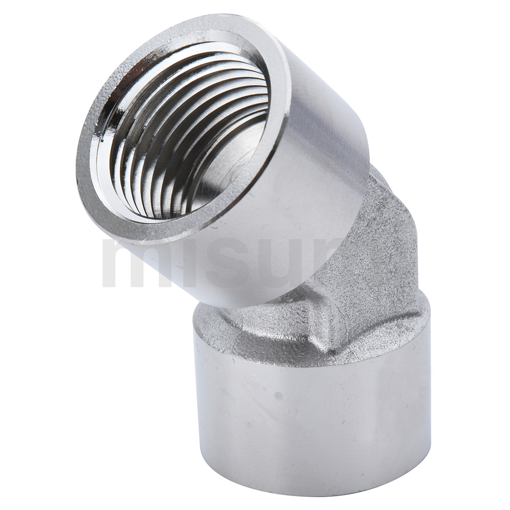 Stainless Steel Screw-In Joints, Equal Dia., 45° Elbow (E-SUTHEH25A-316) 