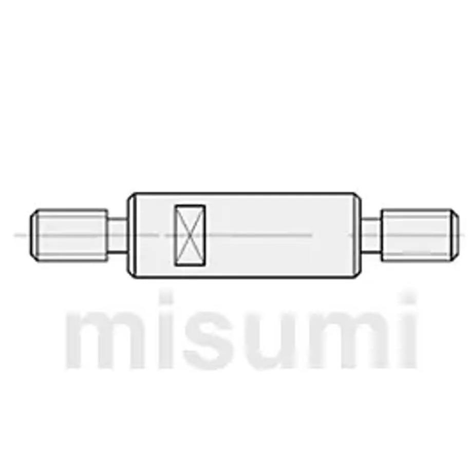 Linear Shafts Both End Threaded with Undercut, Wrench Flats