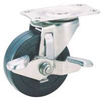 Stainless Steel, Caster SU-TEL Series, Includes Adjustable Stopper (SU-TEL-65NLS-2) 
