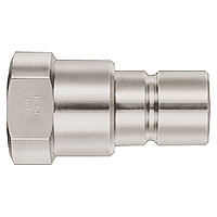 S210 Cupla, Stainless Steel, Plug (for Male Thread Mounting) (S210-2P-SUS-FKM) 
