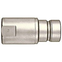 Flat Face Cupla, F35 Type, Steel, FKM, Plug (for Male Thread Mounting) (F35-2P) 