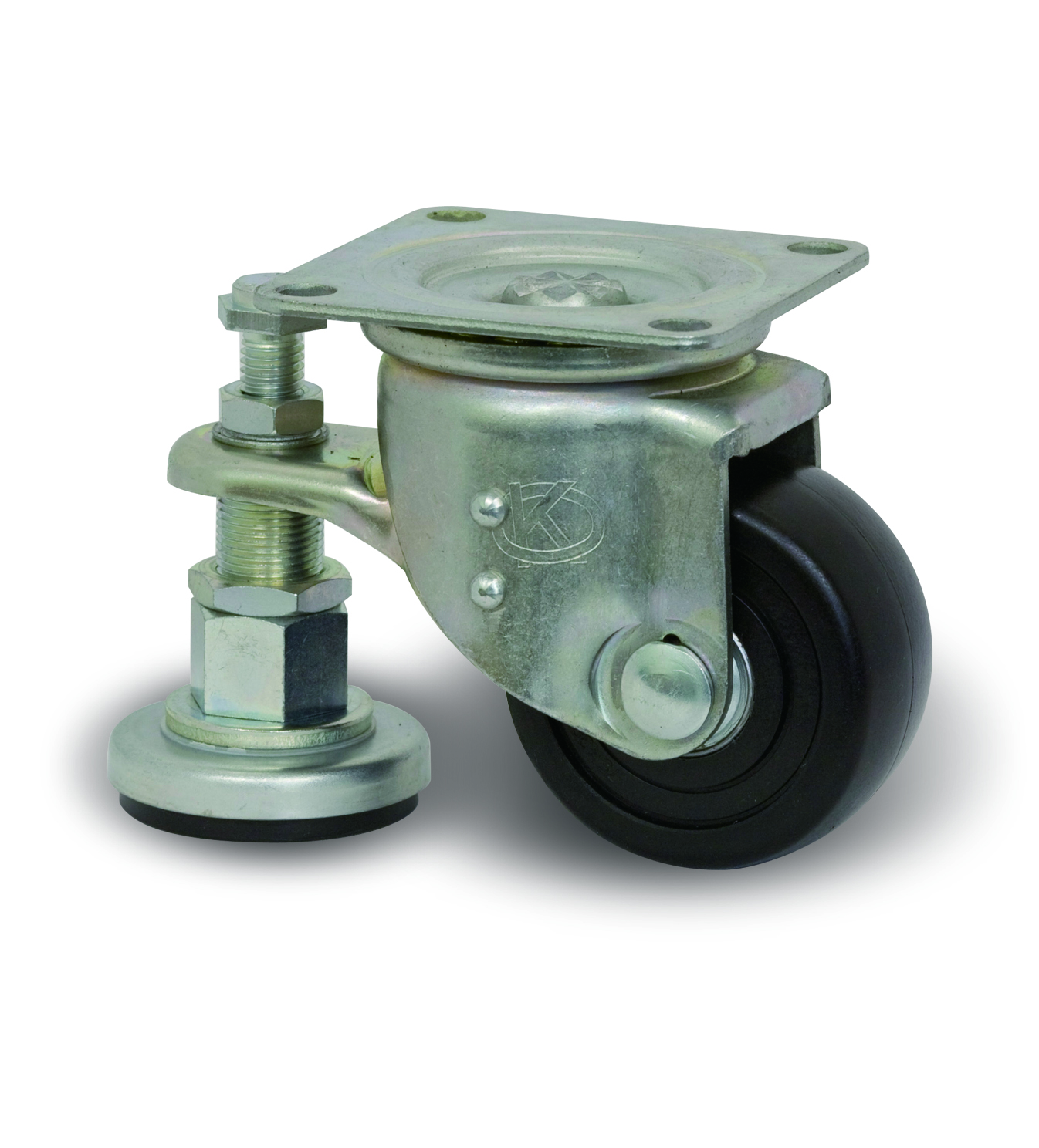 Compact Caster Adjuster for Heavy Loads With L-JW Metal Fitting (L-N/JW) (L-NJW65) 