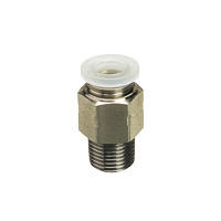 For Clean Environment, PP Type Tube Fitting, Straight Threaded Section SUS304 (PPC8-02SUS-F-S) 