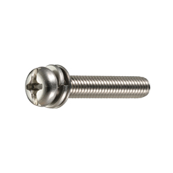 Pan Head Screw with Cross/Straight Slot P=4 (SW+JIS Small Flat W)