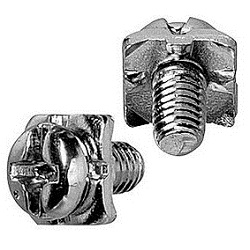 Steel Terminal Screw (Cross-Head / Straight Slot Combo Drive), Pan Head H Type (Square head with wire retainer embedded on opposite sides) (CSBPNHNDA-ST3W-M3.5-8.7) 
