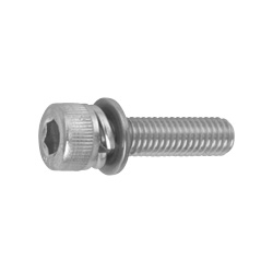 Hex Socket Head Bolt (Cap Screw) P = 4 (Spring Lock Washer+ JIS Small Captive Washer)