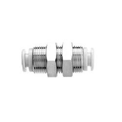 Bulkhead Union KGE Stainless Steel One-Touch Fitting, KG Series. (KGE04-00-X12) 