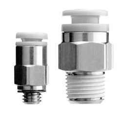 Male Connector 10-KGH Stainless Steel One-Touch Fitting, KG Series. (10-KGH12-03) 