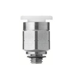 Stainless Steel One-Touch Pipe Fitting KQ2 Series, Half Union Fitting KQ2H-G (Gasket Seal) (KQ2H04-M5G1) 