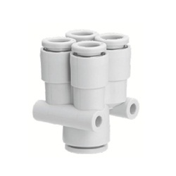 Different-Diameter Double Union "Y" Fitting KQ2UD One-Touch Pipe Fitting   KQ2 Series (KQ2UD04-06A-X12) 