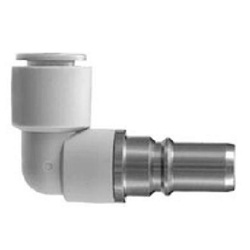 S Coupler KK Series, Plug (P) Elbow Type With One-Touch Fitting 