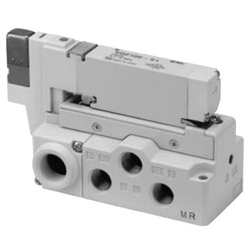 5-Port Solenoid Valve, Plug-In Unit, Sub-Plate Single Unit VQ2000 Series (VQ2100KN-51-02) 