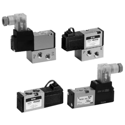 5-Port Solenoid Valve, Direct Operated Poppet Type, Rubber Seal, VK3000 Series (VK3120-1D-01) 